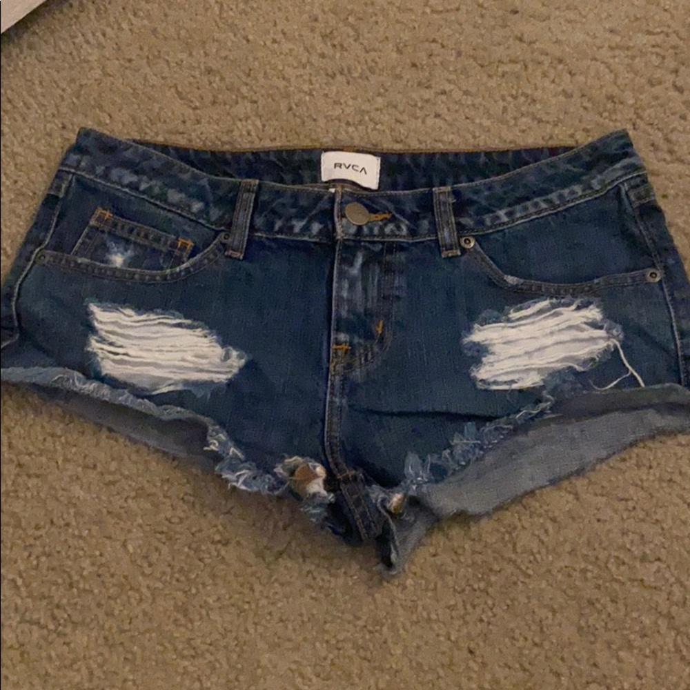 RVCA cutoff denim shorts